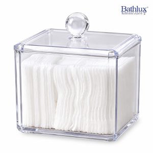 Clear Cotton Pad Storage Box with Lid #MSD-2073