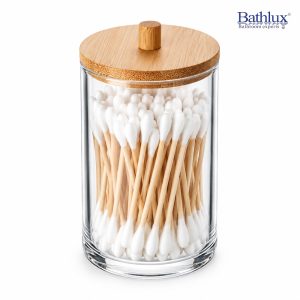 Clear Storage Jar with Bamboo Lid #MSD-2072-1B(8059)