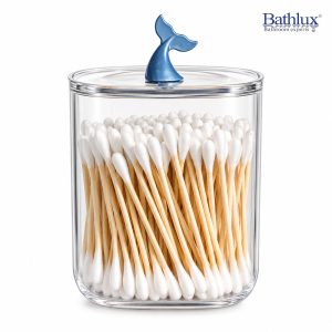 Clear Cotton Swab Holder with Whale-Tail Lid #MSD-2093