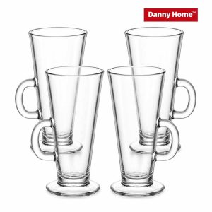 4-Piece Latte Glass Cup Set – 290 ml