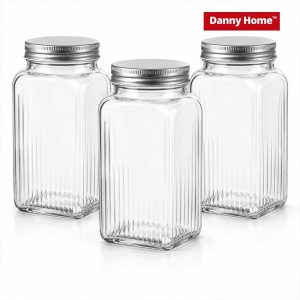 Danny Home 3-Piece Glass Storage Jar Set