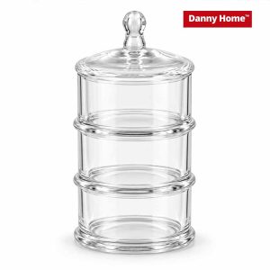 Danny Home 3-Tier Glass Storage Jar