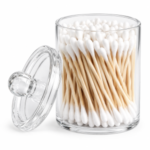 Clear Cotton Swab Storage Jar with Lid #MSD-2072-1(8059)