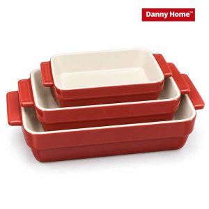 Danny Home 3-Piece Porcelain Bakeware Set