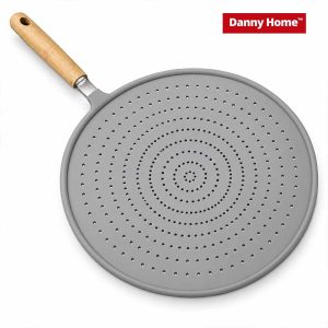 Danny Home Silicone Splatter Screen with Bamboo Handle