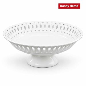 Danny Home White Pedestal Fruit Tray