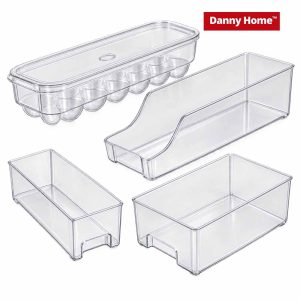 Danny Home 4-Piece Refrigerator Storage Organizer Set