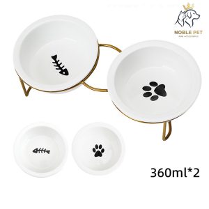 Weighted ceramic pet feeding bowl MB1137