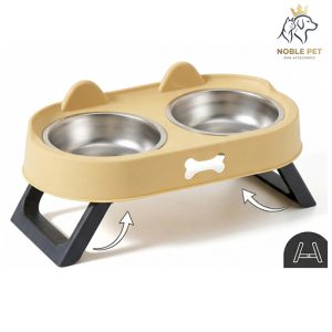Dual-compartment cat feeding bowl MB1138