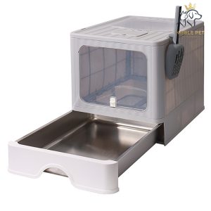Enclosed cat litter box Stainless Steel Drawer MB1147