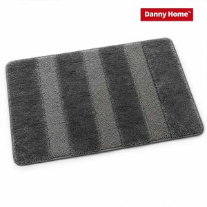 Dark Gray Plush Floor Mat – 50 × 80 cm
