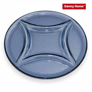 Danny Home Divided Glass Nuts Dish