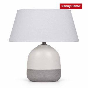 Danny Home White & Grey Porcelain Table Lamp