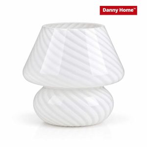 Danny Home White Glass Table Lamp
