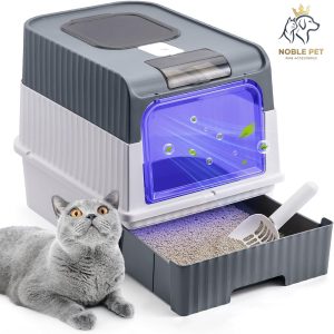 Enclosed litter box with UV light WD1109