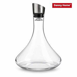 Danny Home Glass Wine Decanter with Aerating Pourer – 2500 ml