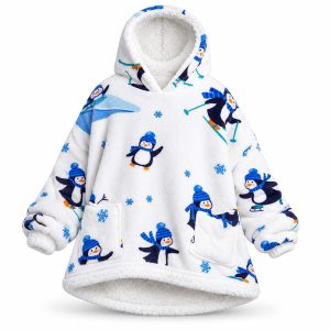 Oversized Sherpa Kids Hoodie Blanket K2-16
