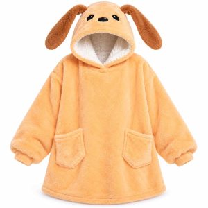 Oversized Sherpa Kids Hoodie Blanket K2-18
